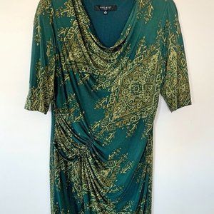 Nine West Green Print Jersey Dress